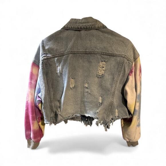 Dance & Marvel Cropped Jean Jacket - Size Medium - Picture 4 of 4